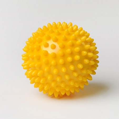 Balle de massage à picot - jaune 7 cm